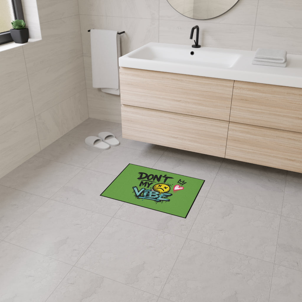 Don't My Vibe Floor Mat — Graffiti Emoticon Welcome Doormat