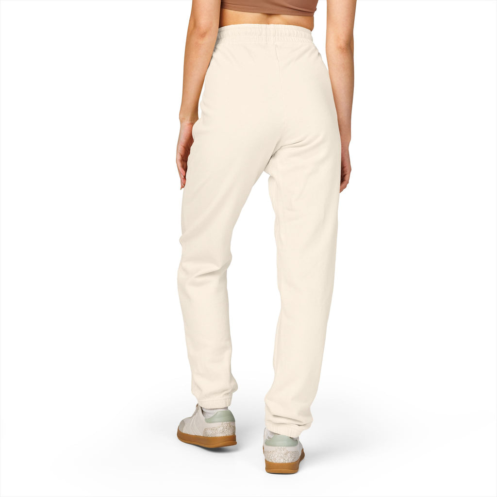 Embroidered 'Good Vibes' Cream Sweatpants — Cozy Casual Joggers
