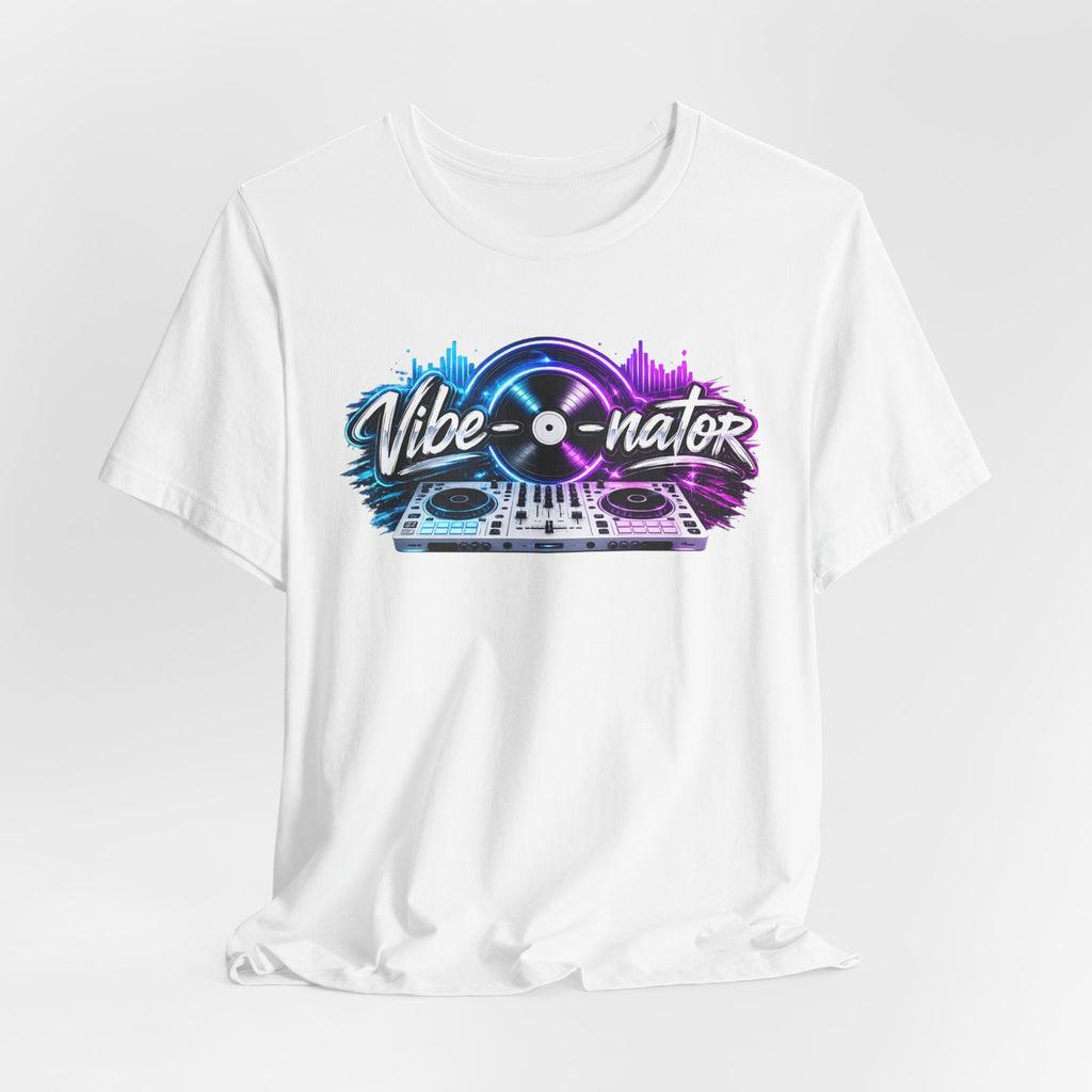 Vibe-nator DJ Turntable T-Shirt — Neon Music Festival Tee