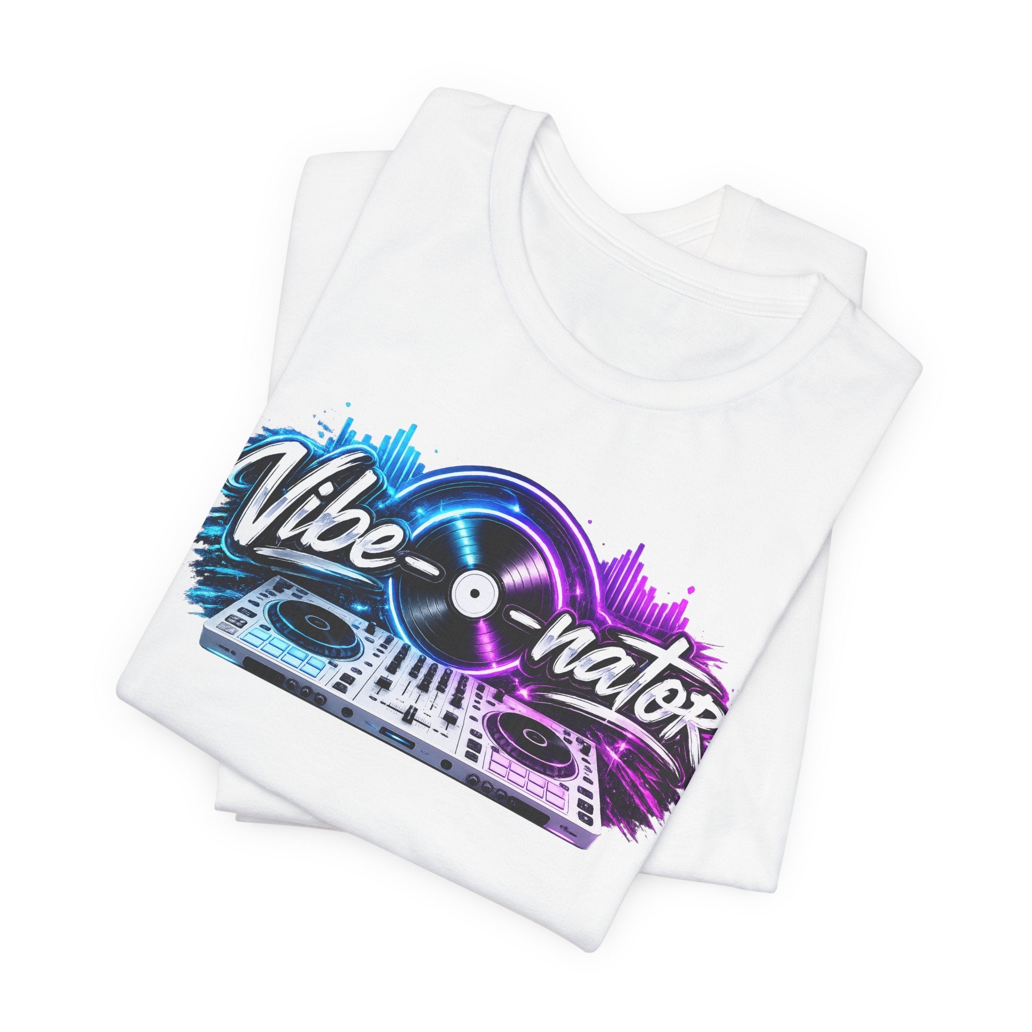 Vibe-nator DJ Turntable T-Shirt — Neon Music Festival Tee