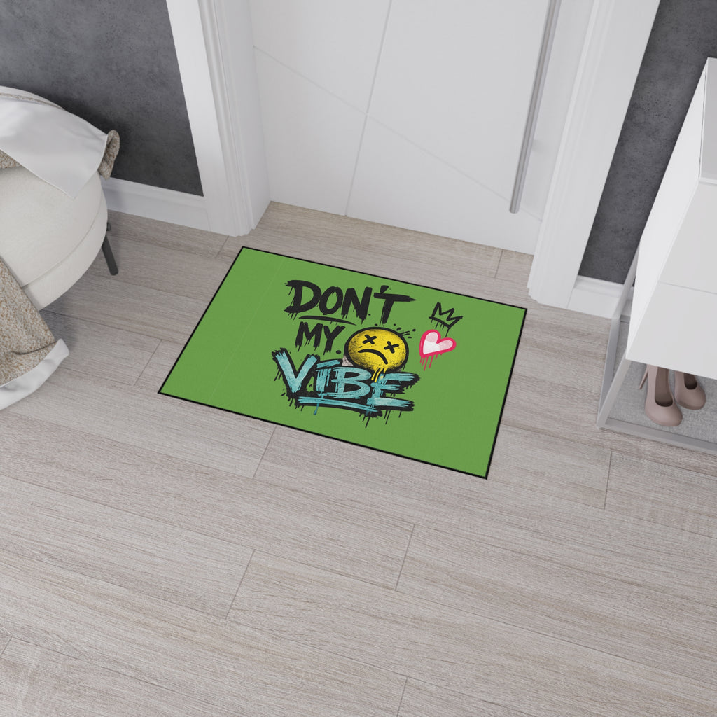 Don't My Vibe Floor Mat — Graffiti Emoticon Welcome Doormat
