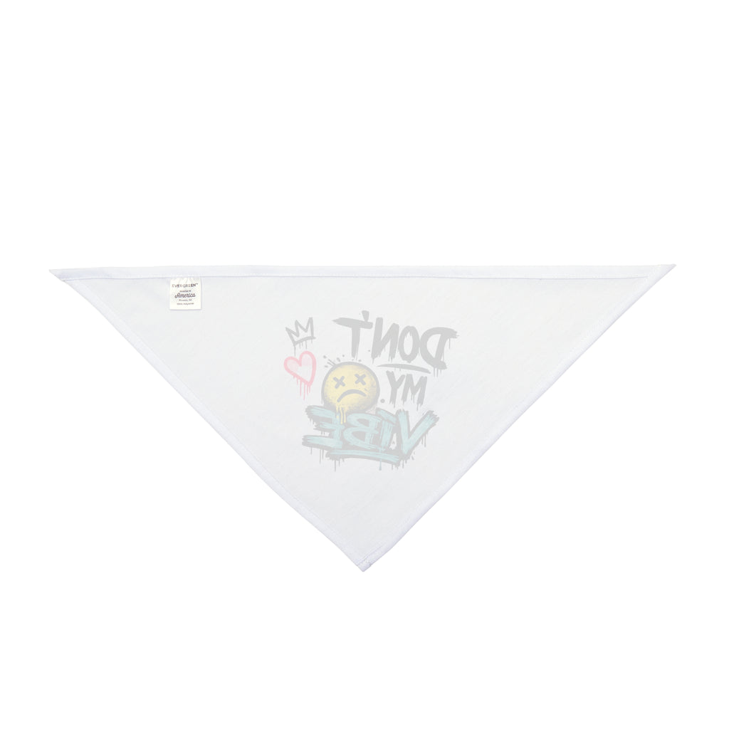 Pet Bandana - "Don't Kill My Vibe" Graffiti Emoji Bandana for Dogs & Cats
