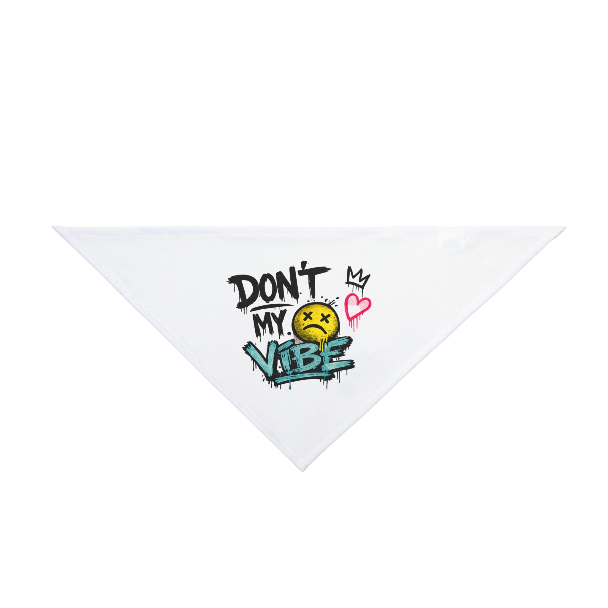 Pet Bandana - "Don't Kill My Vibe" Graffiti Emoji Bandana for Dogs & Cats