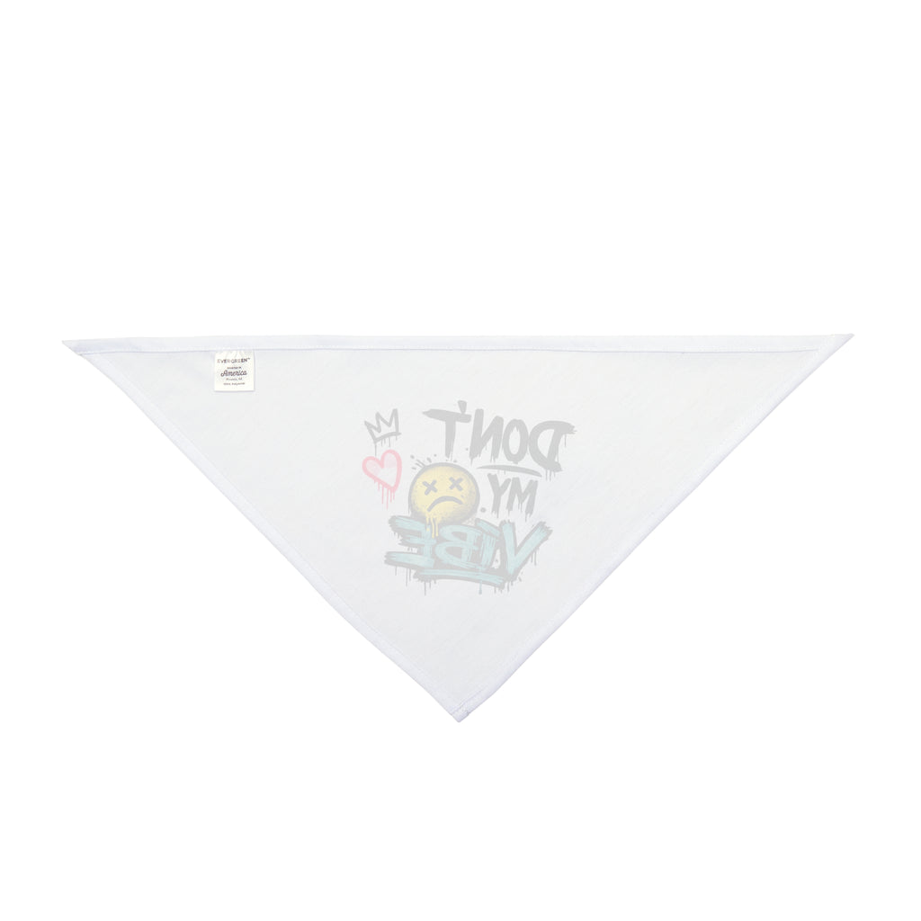 Pet Bandana - "Don't Kill My Vibe" Graffiti Emoji Bandana for Dogs & Cats