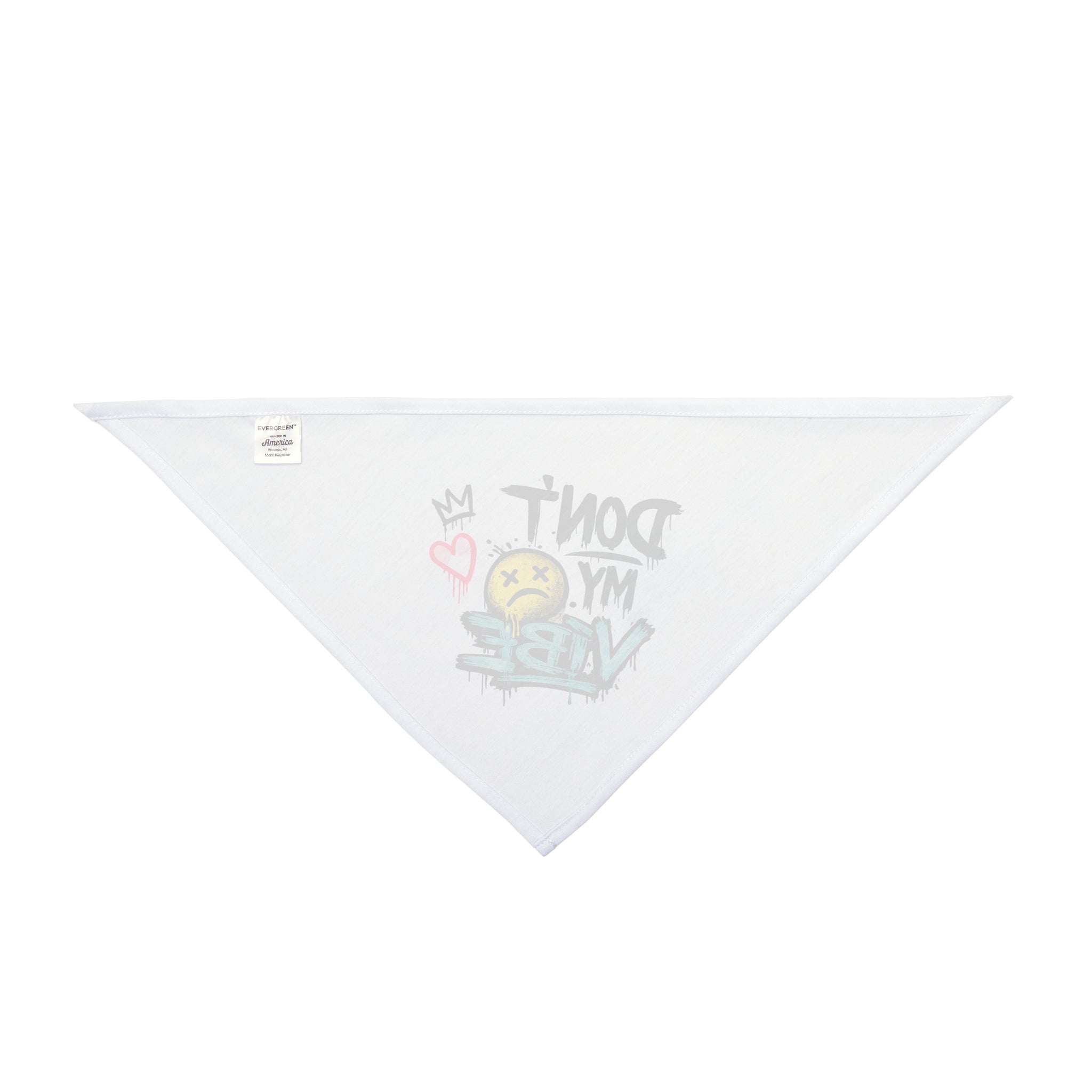 Pet Bandana - "Don't Kill My Vibe" Graffiti Emoji Bandana for Dogs & Cats