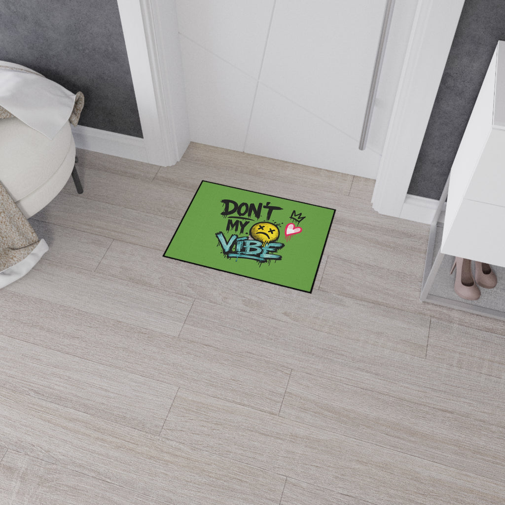 Don't My Vibe Floor Mat — Graffiti Emoticon Welcome Doormat