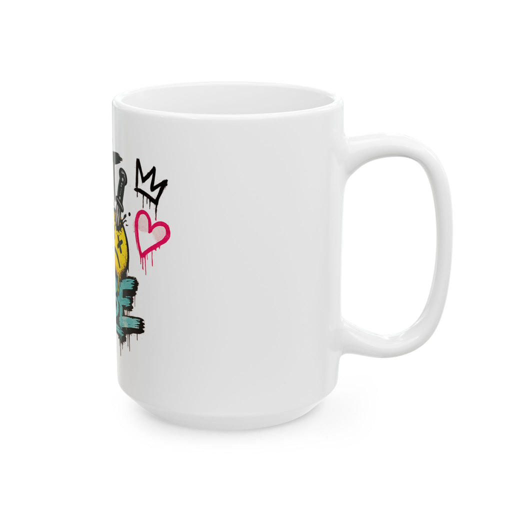 Don’t Kill My Vibe Ceramic Mug — Graffiti Emoji Coffee Cup (11oz & 15oz)