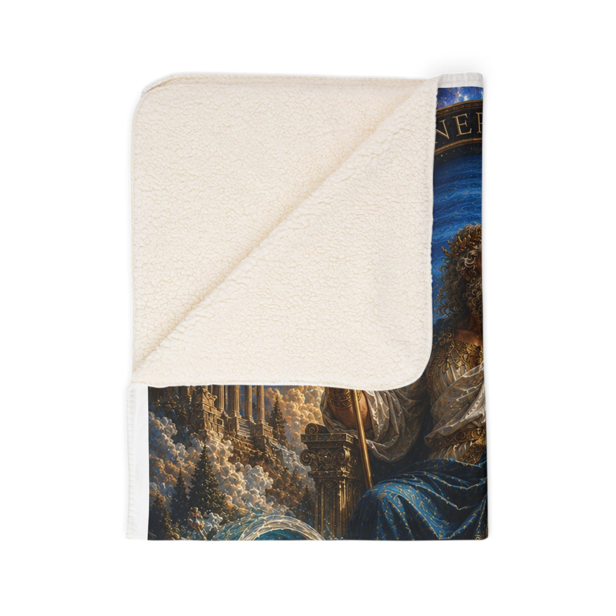 Pisces Zodiac Sherpa Blanket — Neptune Poseidon Astrological Fleece Throw