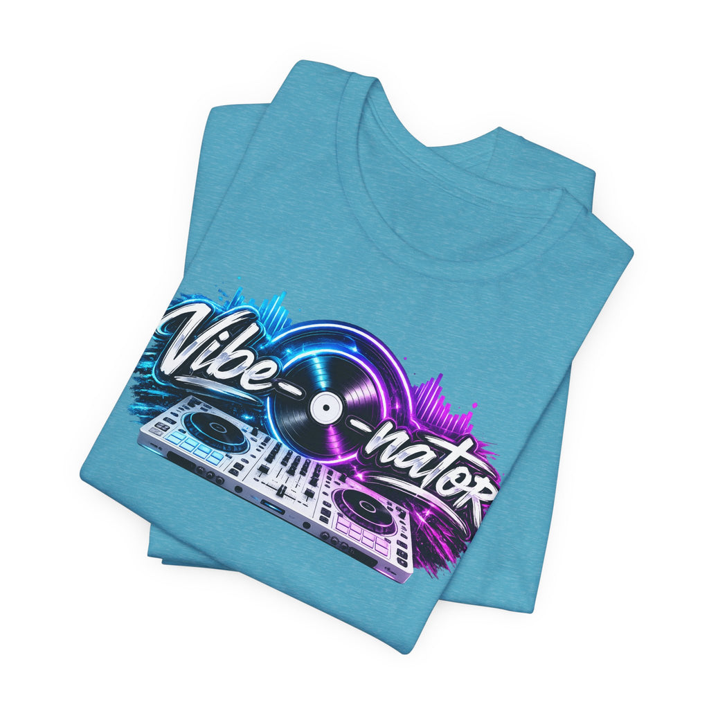 Vibe-nator DJ Turntable T-Shirt — Neon Music Festival Tee