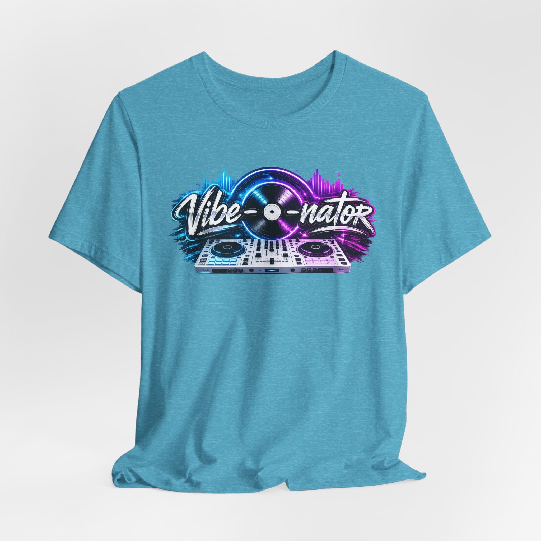 Vibe-nator DJ Turntable T-Shirt — Neon Music Festival Tee