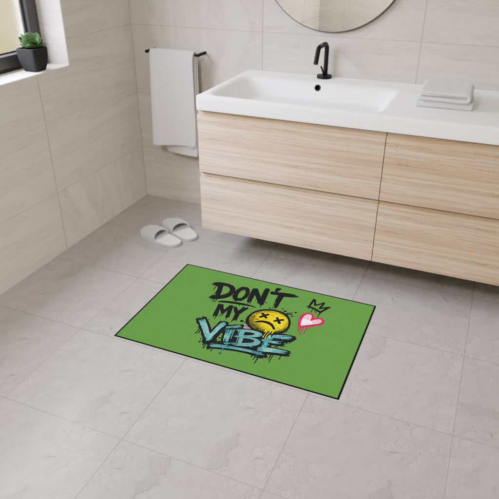 Don't My Vibe Floor Mat — Graffiti Emoticon Welcome Doormat