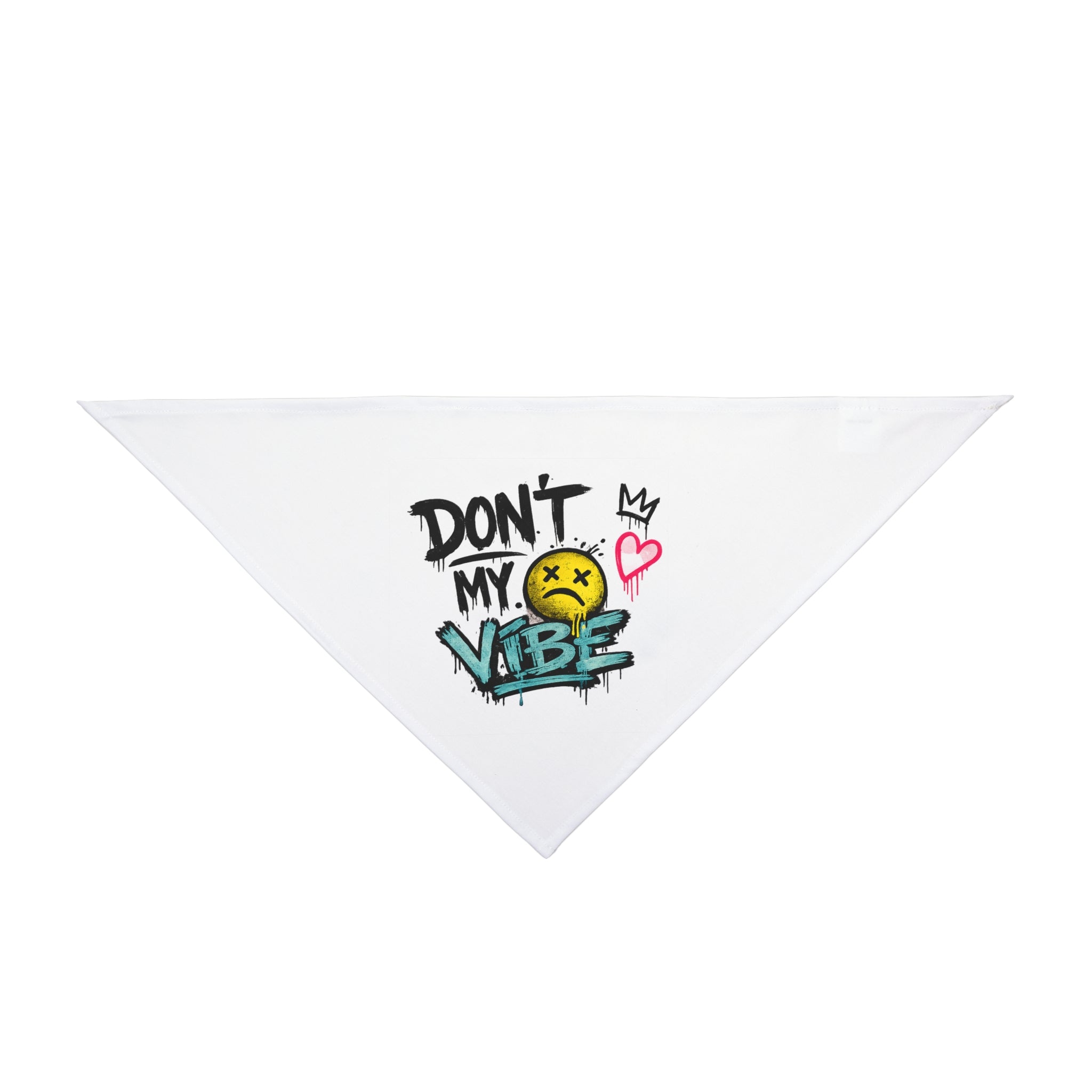 Pet Bandana - "Don't Kill My Vibe" Graffiti Emoji Bandana for Dogs & Cats