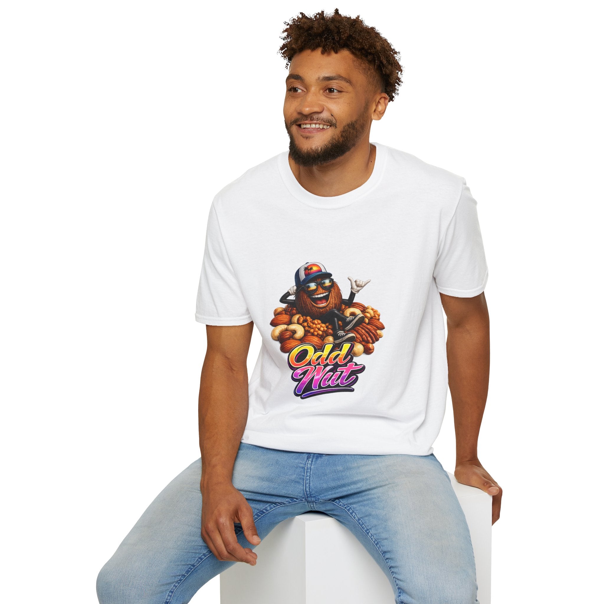 T‑Shirt — 'Odd Nut' Retro Cartoon Cashew Character Tee