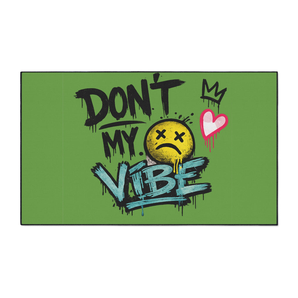 Don't My Vibe Floor Mat — Graffiti Emoticon Welcome Doormat