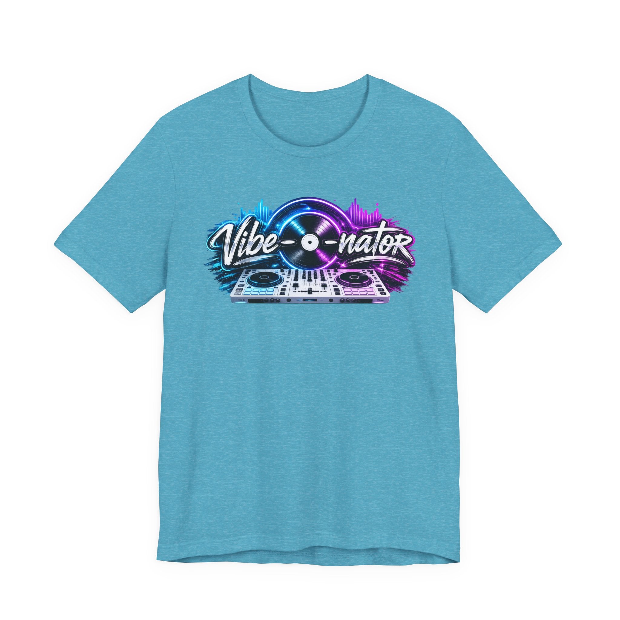 Vibe-nator DJ Turntable T-Shirt — Neon Music Festival Tee