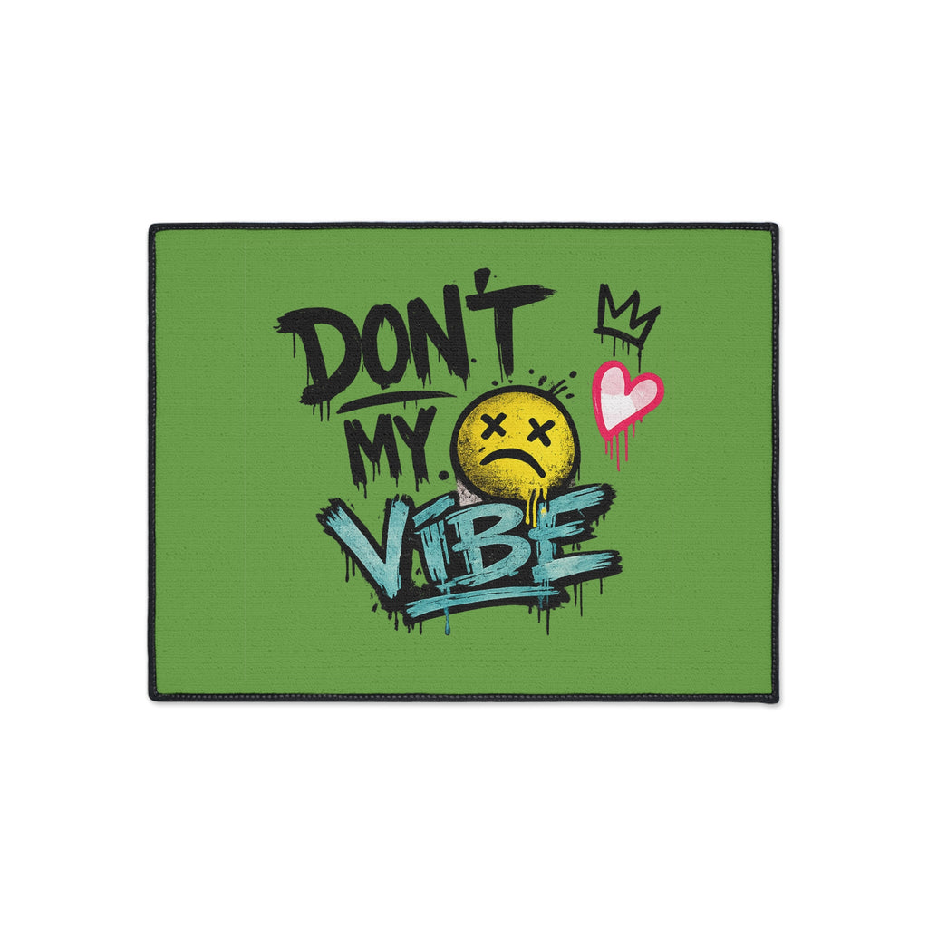 Don't My Vibe Floor Mat — Graffiti Emoticon Welcome Doormat