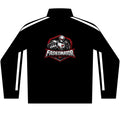Men's Black Zip Track Jacket with Subtle Team Crest — Lightweight Athletic Warmup