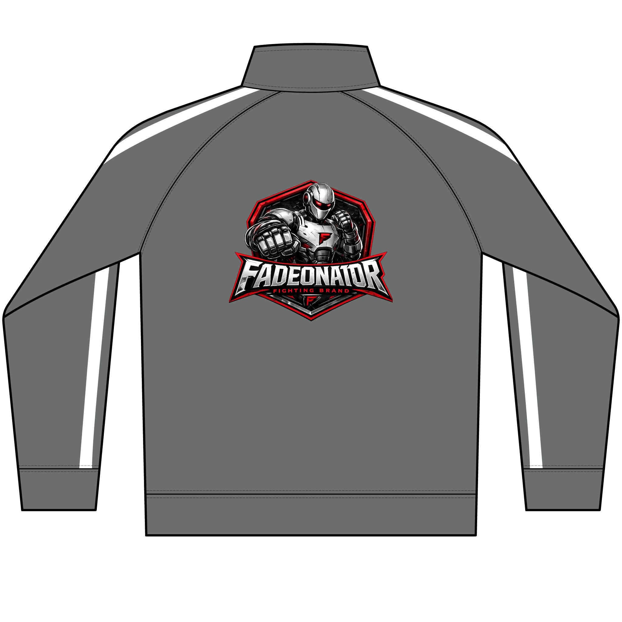 Men's Black Zip Track Jacket with Subtle Team Crest — Lightweight Athletic Warmup