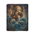 Pisces Zodiac Sherpa Blanket — Neptune Poseidon Astrological Fleece Throw