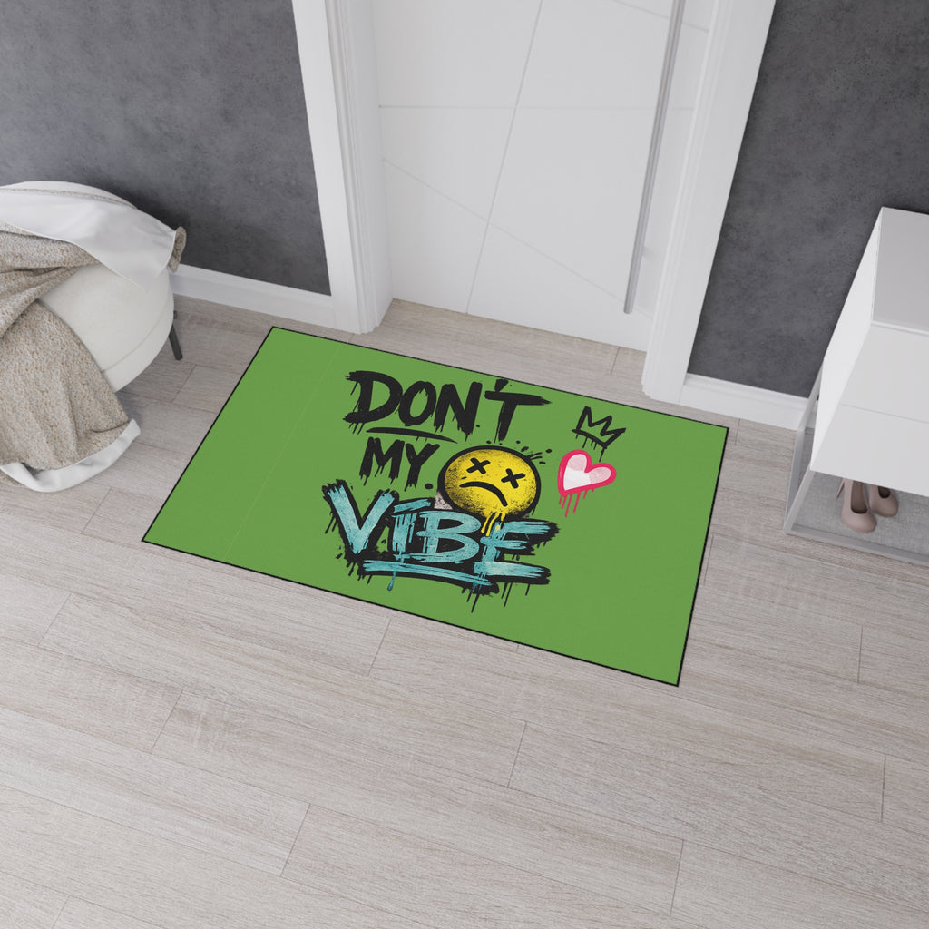 Don't My Vibe Floor Mat — Graffiti Emoticon Welcome Doormat